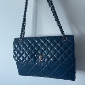 Chanel In The Business Blue Shoulder Bag Crossbody